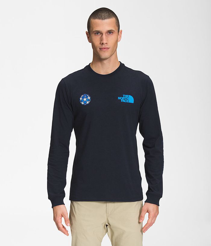 The North Face Mens T-Shirts IC Long Sleeve 681ECHBZO - Navy